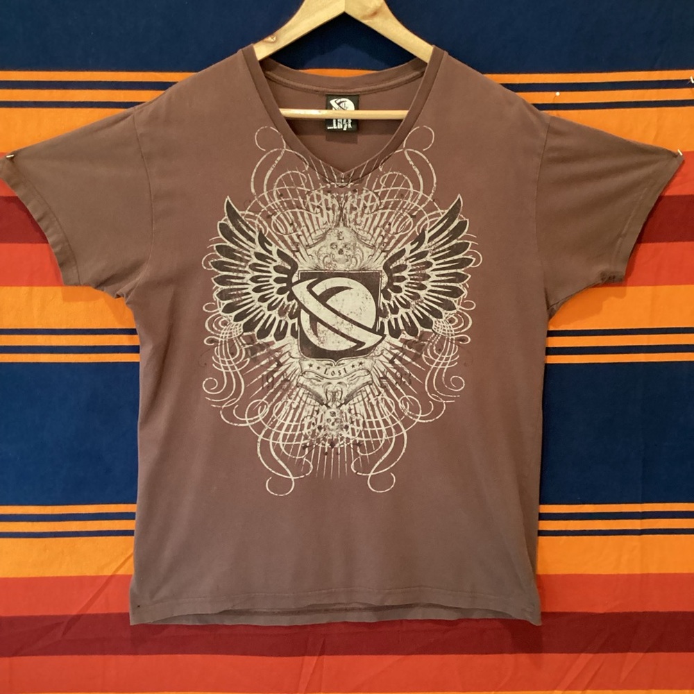 Vintage Lost enterprises v neck t shirt